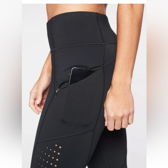 Athleta Bright Green Performance Leggings - Picture 4 of 10